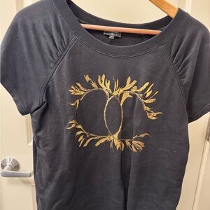 CHANEL Black Top with Gold Accents